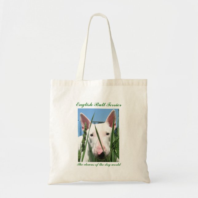 Bolsa Tote Terrier-Palhaços bonitos de Bull do inglês do (Frente)