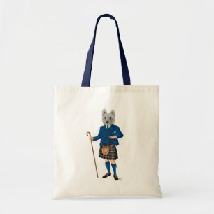 Bolsa Tote Terrier, West Highland, em Kilt 2