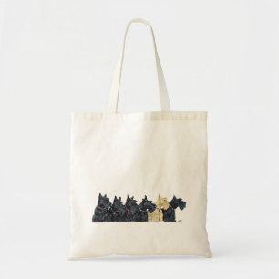 Bolsa Tote Terriers Escoceses Pretos e Trigos