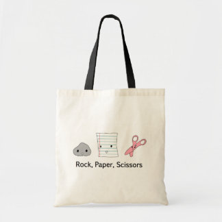 Bolsa Tote Tesouras de papel da rocha