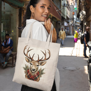 Bolsa Tote Tesouro Russo Charm Farmhouse Treasures com Deer X
