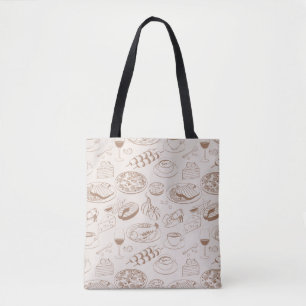 Bolsa Tote Teste padrão 3 da comida