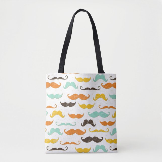 Bolsa Tote Teste padrão 3 do bigode (Frente)