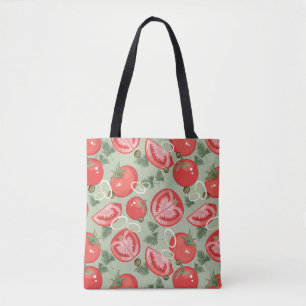 Bolsa Tote Teste padrão abstrato com tomate
