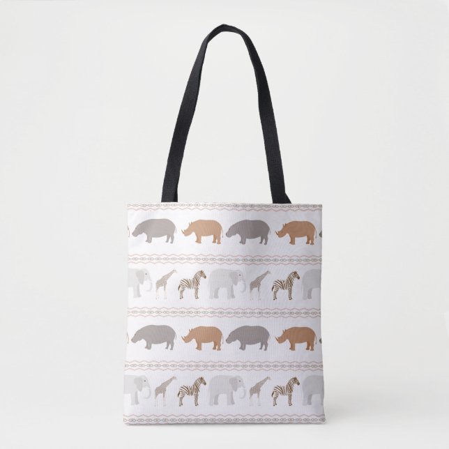 Bolsa Tote Teste padrão africano 1 dos animais (Frente)