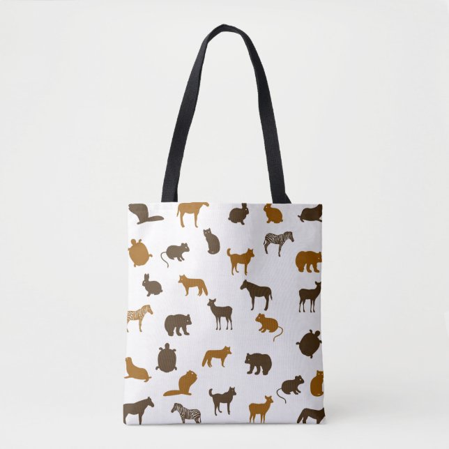 Bolsa Tote Teste padrão animal 1 (Frente)