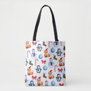 Bolsa Tote Teste padrão bonito da ilustração da aguarela d