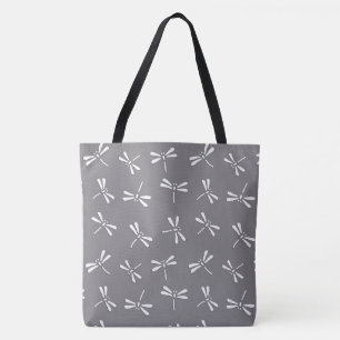 Bolsa Tote Teste padrão, cinza/cinzas e branco japoneses da