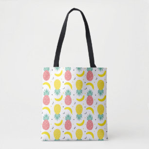 Bolsa Tote Teste padrão colorido da fruta tropical