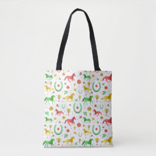 Bolsa Tote Teste padrão colorido do partido do dia de Derby