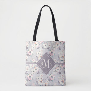 Bolsa Tote Teste padrão cor-de-rosa macio da aguarela do