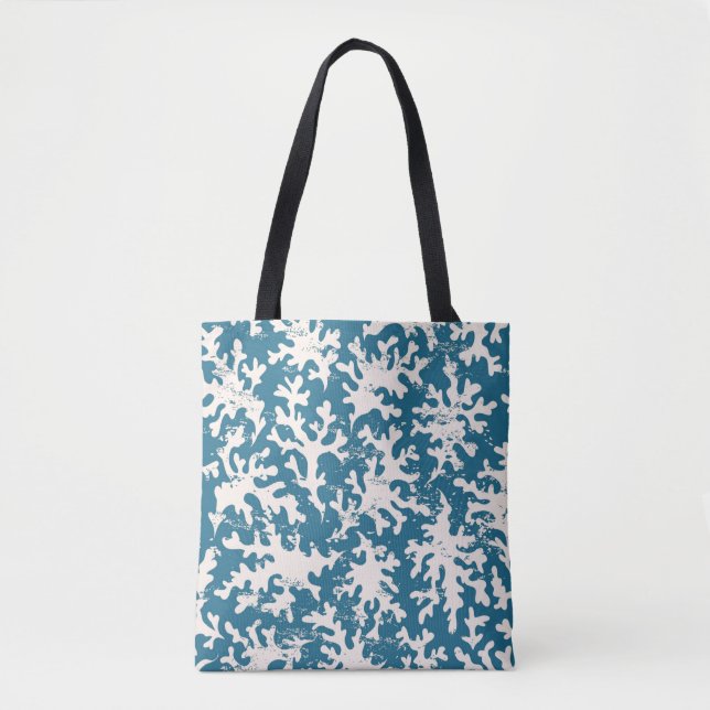 Bolsa Tote Teste padrão coral bonito (Frente)