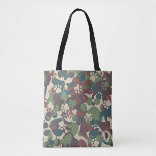Bolsa Tote Teste padrão da camuflagem do cão
