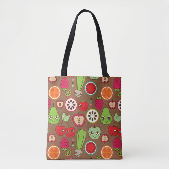 Bolsa Tote Teste padrão da cozinha da fruta (Frente)