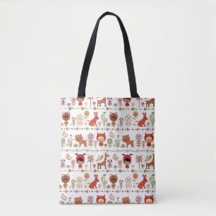 Bolsa Tote Teste padrão da criança e dos animais