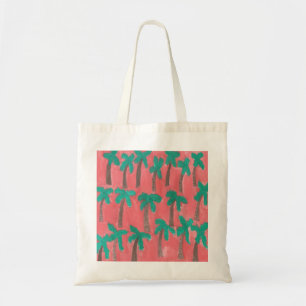 Bolsa Tote Teste padrão da palmeira da aguarela