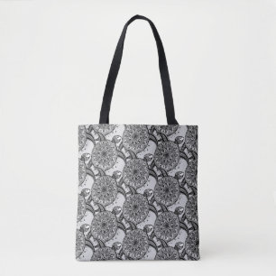 Bolsa Tote Teste padrão da tartaruga do estilo de Zentangle