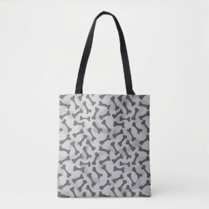 Bolsa Tote Teste padrão da textura do osso Greyscale