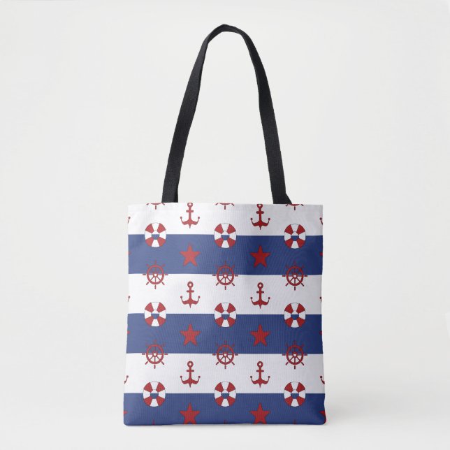Bolsa Tote Teste padrão de bandeira dos Estados Unidos (Frente)