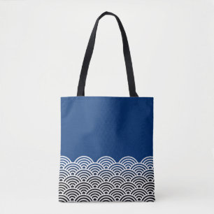 Bolsa Tote Teste padrão de onda tradicional de Nami do