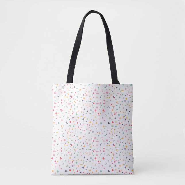 Bolsa Tote Teste padrão de pontos colorido bonito dos (Frente)