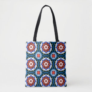 Bolsa Tote Teste padrão de Suzani com ornamento corajoso