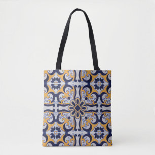 Bolsa Tote Teste padrão do azulejo do português