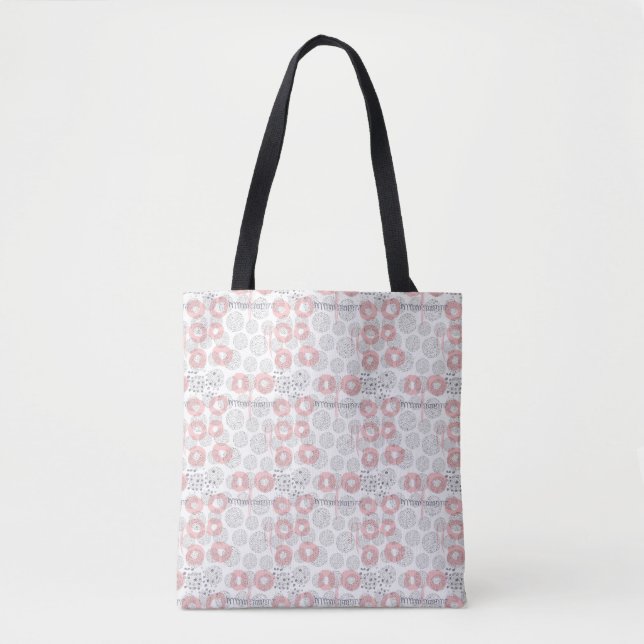 Bolsa Tote Teste padrão do círculo das bolinhas (Frente)