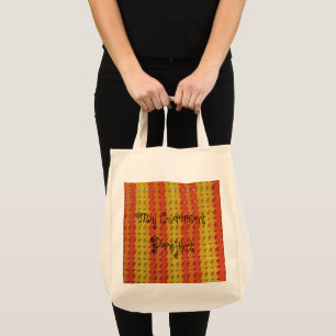 Bolsa Tote Teste padrão do Crochet - escudos alaranjados
