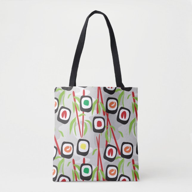 Bolsa Tote Teste padrão do sushi (Frente)