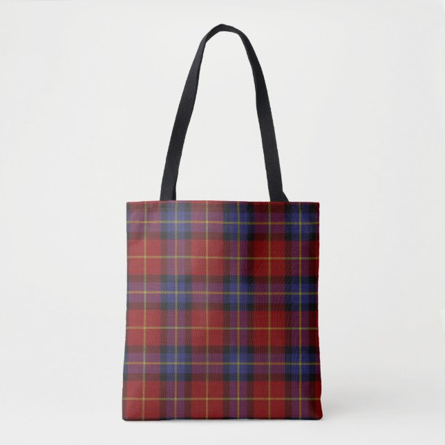 Bolsa Tote Teste padrão do Tartan (Frente)