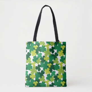 Bolsa Tote Teste padrão do trevo do dia de St Patrick