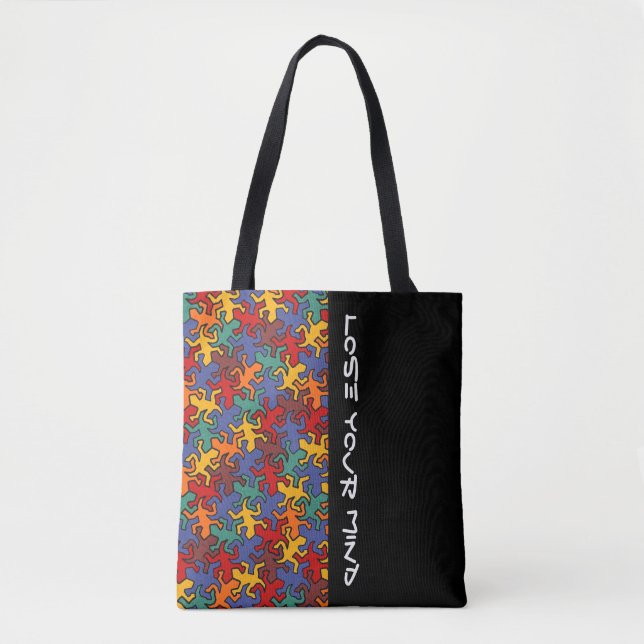 Bolsa Tote Teste padrão dos gecos do espelho do mosaico - (Frente)