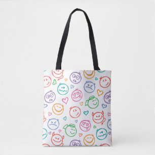 Bolsa Tote teste padrão dos sorrisos