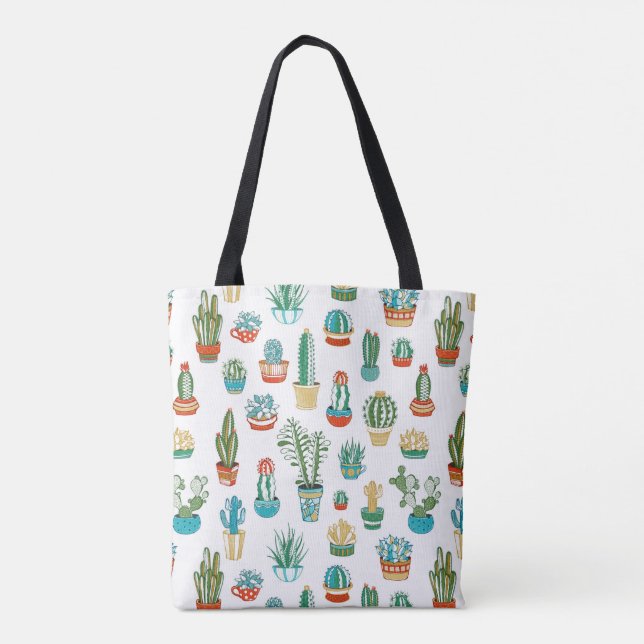 Bolsa Tote Teste padrão dos Succulents (Verso)