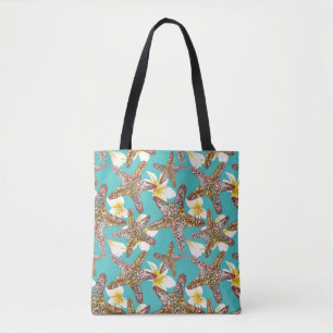 Bolsa Tote Teste padrão fantástico da estrela do mar