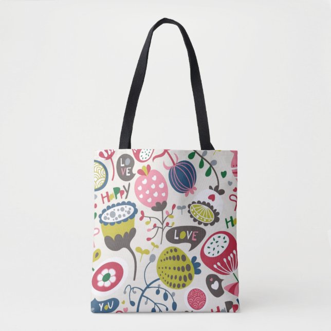 Bolsa Tote Teste padrão floral 14 (Frente)