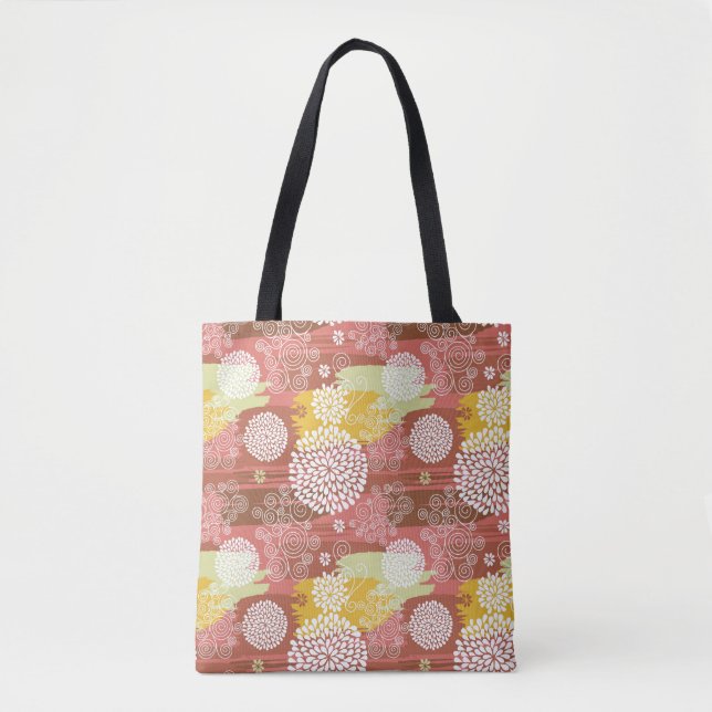 Bolsa Tote Teste padrão floral 2 (Frente)