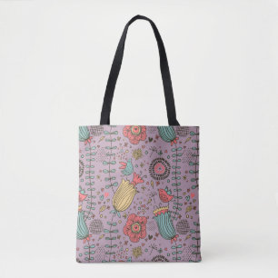 Bolsa Tote Teste padrão floral à moda com flores