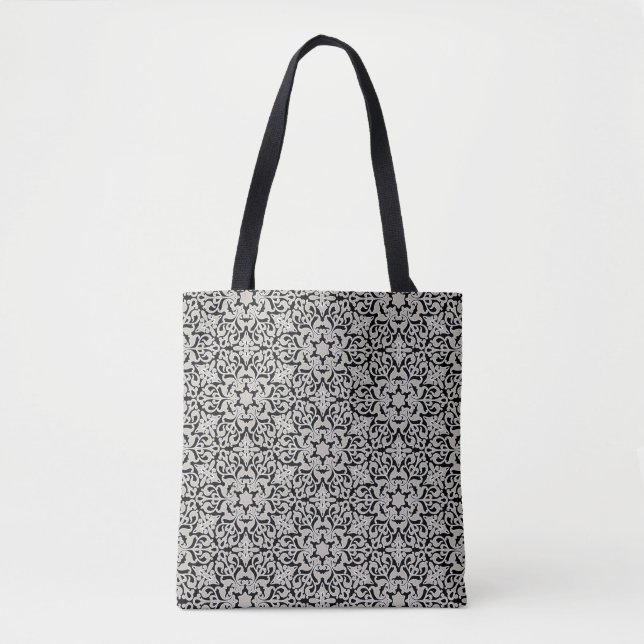 Bolsa Tote Teste padrão floral árabe (Frente)