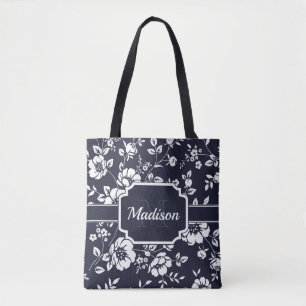 Bolsa Tote Teste padrão floral bonito