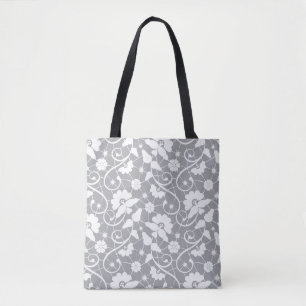 Bolsa Tote Teste padrão floral do laço