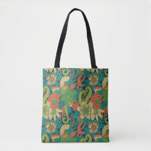 Bolsa Tote Teste padrão floral do verão