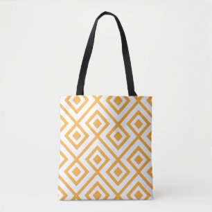 Bolsa Tote Teste padrão geométrico dado forma Lozenge
