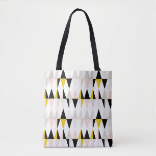 Bolsa Tote Teste padrão geométrico rachado do triângulo