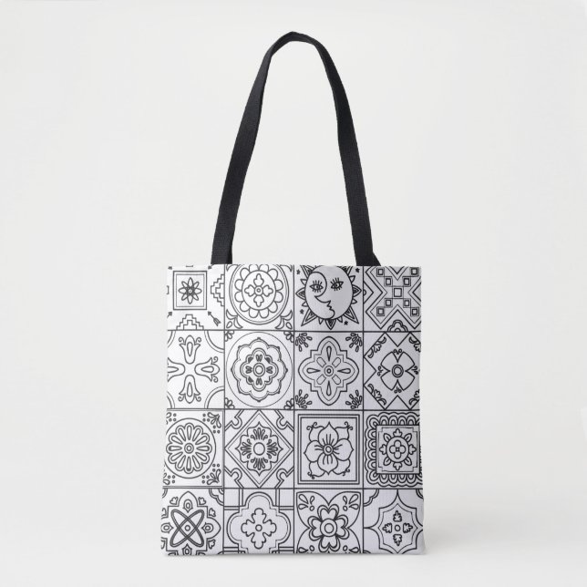 Bolsa Tote Teste padrão inspirado 2 de Talavera (Frente)