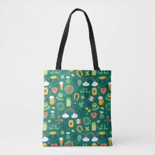 Bolsa Tote Teste padrão irlandês bonito do ícone