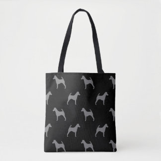 Bolsa Tote Teste padrão liso das silhuetas do Fox Terrier