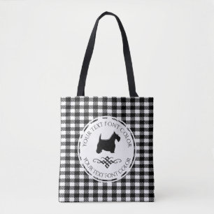 Bolsa Tote Teste padrão preto do búfalo do Flourish do