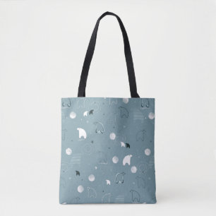 Bolsa Tote teste padrão que indica um polar bonito